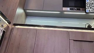 Sexy redhead mummy demonstrates her lace panties in a