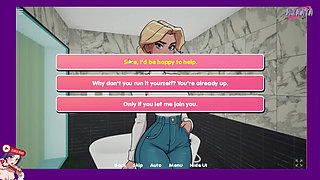 Stepsister in the shower. He lets me look into the steam of the bathroom. EP 2