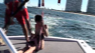 Busty amateur blonde banged in public outdoor