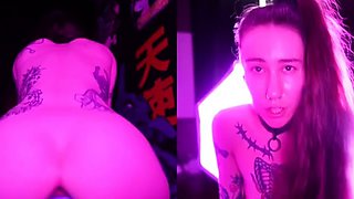 Tight sweet clit and ass solo toy fun