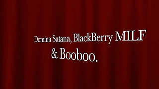 Part 1:- Domina Satana Punishes Booboo in a CBT Clamp with Blackberrymilf