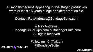 Big Booty Latina Tied Up and Tape Gagged in Bikini and High Heels