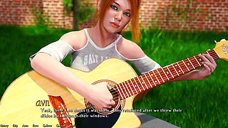 Being a Dik - Going to the Next Step with Cheating Busty Red Head While Learning Her How to Finger Play the Guitar