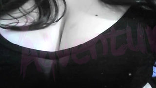 hotwife otaku nerdy Watching Hentai while playing with her Big Tits #4