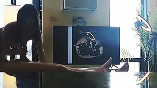 Sugar Baby Rides Her Older Man on the Couch