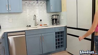 Eva Generosi Straddles, Gets Hair Pulled & Fucked Hard in Blue Kitchen