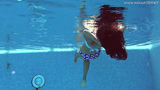 Andreina loves swimming naked when alone