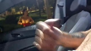 Ksalnovinhos & Fanny Squirting Fuck at Bus Stop - Latina Babe Gets Cumshot in Car