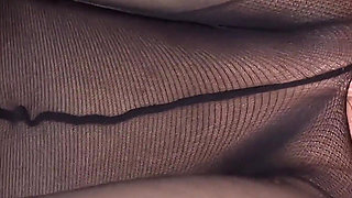 Nerdy Redhead Shanti Gets Anal Fucked in Plaid Miniskirt and Black Pantyhose
