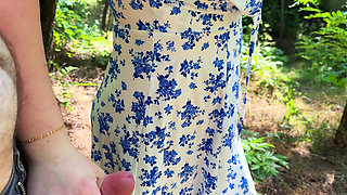 HANDJOB in PUBLIC - Stranger Woman Caught me Masturbating and Makes Me Cum!