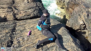 Triple Wetsuit Layer Fetish Vibrator Cum Play in Full Neoprene