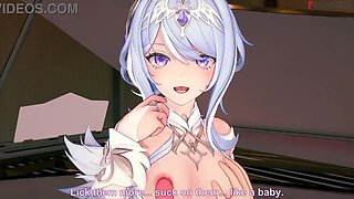 Odette lovely ballet Dancer give a deep throat to her pianist - Genshin Influence - Total & Point of view version on Sheer & PTRN: Fantasyking3