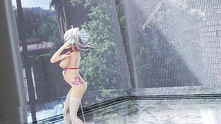 [mmd] Weak Sound Good-night Kiss Pregnancy Erotic Hanfu Belly Pocket Thong