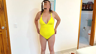 On the beach I give permission for the first time to the stepson to cum in my pussy, he asks me to have anal exo.