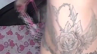 Completely Swallowing a Skin-colored Dildo