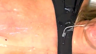 The Result After Being Offered, Tied up to Serve as a Whore, I Am Covered in Cum and Drool