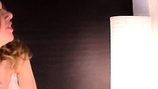 Redhead slut with big boobs goes down