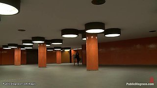 German blonde group public banged