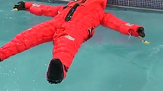 Human Life Raft - Inflated Suit Slave Pool Domination