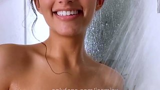Small titted babe toys her pussy on webcam