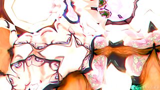 Sabien DeMonias Massive Tits and Thick Booty Bounce in Fierce Double Penetration Frenzy