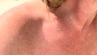 Blonde With Natural Big Boobs Loves Putting A Toy In Her