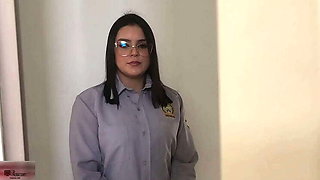 The Gorgeous Security Guard, Melanie, Greets Me with a Hot Blowjob - FULL STORY