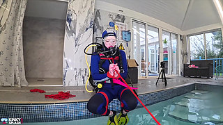 Underwater Bondage in Scuba Tied Tight & Dragged Through Water