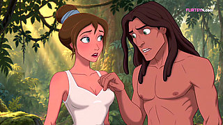 Tarzan Had Never Touched a Woman Before - Jane Let Him Explore Every Inch, and He Didn't Stop at Her Shoulders ( AI Generated )