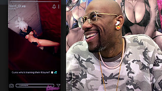 Tight Bald Pussy Kiriko Playing with Her Wet Snatch While D.va Watches