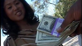 Naughty asian bitch deepthroating monster bbc and getting pussy fucked