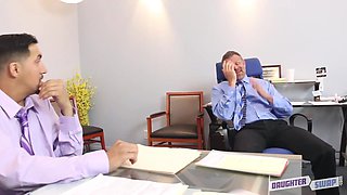 Office group fuck with naughty MILFs Katalina MIlls and Gigi Flamez