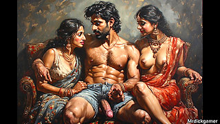 Stepmom and son's friends gangbang with hot milf