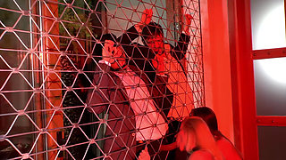 Busty Babes Wild Outdoor Threesome Fuck