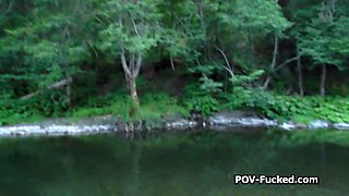 Riverside quickie with a beautiful stranger