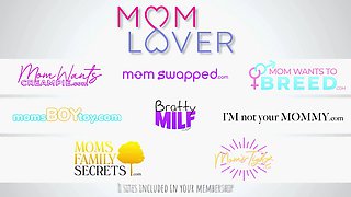 Stepmom's Curvy Passion Ignites in Brunette Big-Tit Family Heat