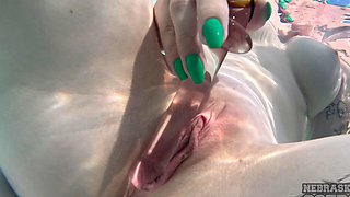 Lusty Luana's amateurs playtime: Outdoor toy fun