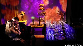 Kristina Grace's Heat Ignites Wild Blowjob Threesome Passion