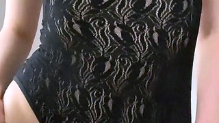 Amateur redhead masturbates then gives a blowjob