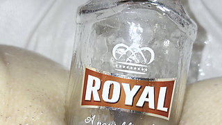 Extreme Anal Insertion with a Bottle Close up