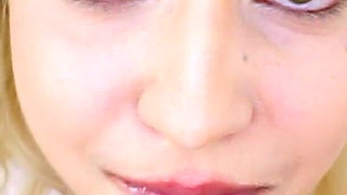 18 year old amateur teen Ivonna Winter no hands cum swallow blowjbo