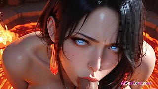 Volcanic stunner with kinks pulls you into scorching AI orgy