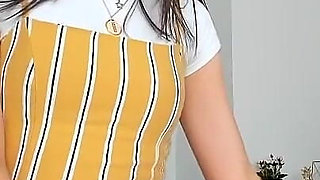 Cute Alice, a Pretty Little Slut with a Cute Face, Masturbates Your Cock with Her Soft Hands and Gives You an Oily Footjob