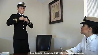 Spanked For Having No Bra And Panties Under Her Uniform