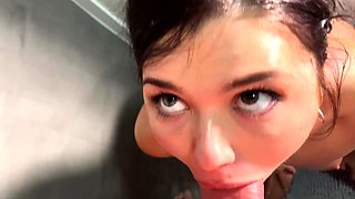 Sexy small titted brunette Judy C