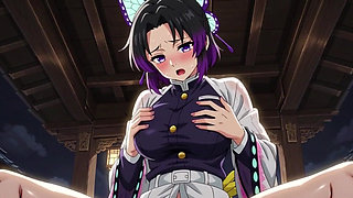 Shinobu, 18 Years Old, Opening Her Hairy Pussy and Squeezing