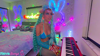 Lilith Grace Rides Brian Omally's Cock with Glow Sticks Packed Inside