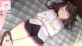 Vtuber roleplay with a cute voice in an uncensored hentai cartoon