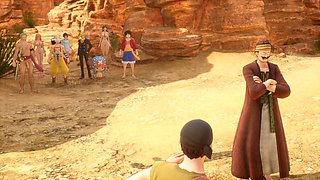 Playing the nude mod of One Piece Odyssey featuring Nami and Luffy in a sexy game play