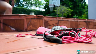 Big Tits Blonde Renee Ross Poolside Solo Masturbation Hottest Newcomer